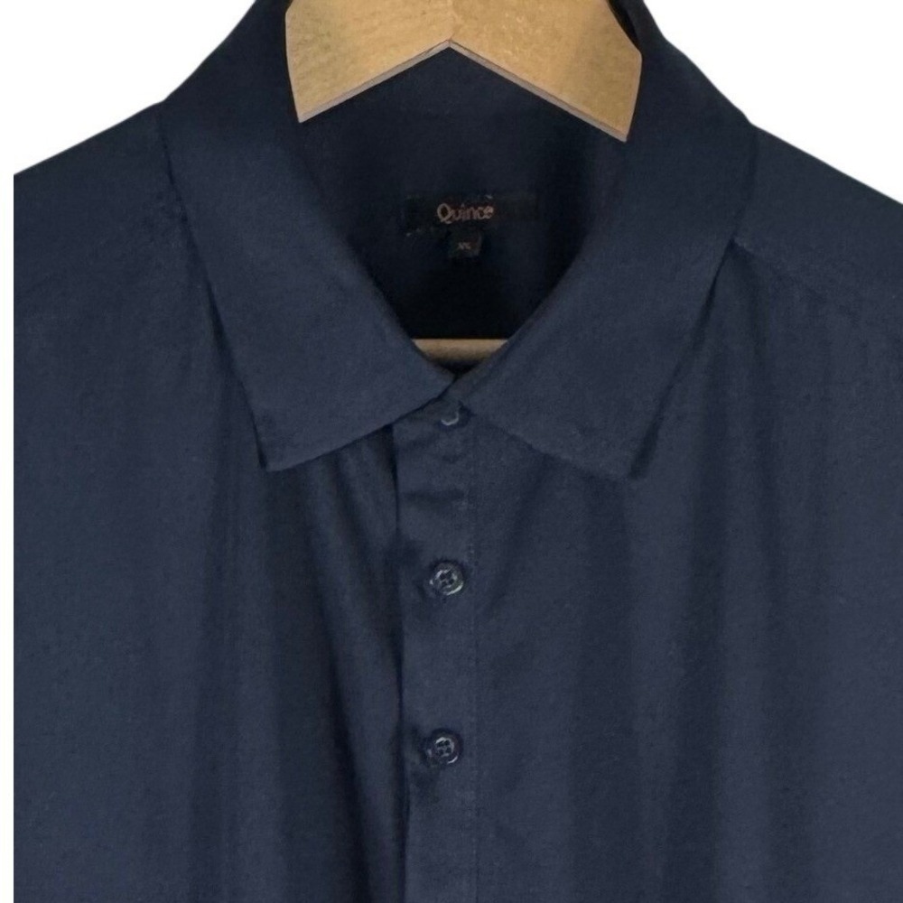 Quince Commuter Stretch Pique Polo Mens XL Navy Blue Short Sleeve B51759-MIVN004
